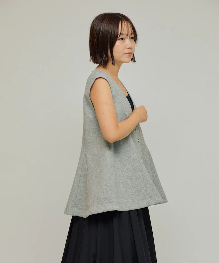 Peplum Silhouette V-Neck Gilet / Vest