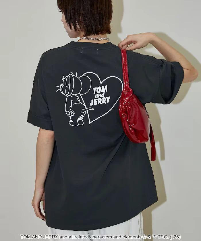 <Functional Material> TOM AND JERRY Heart Graphic T-Shirt Limited Edition