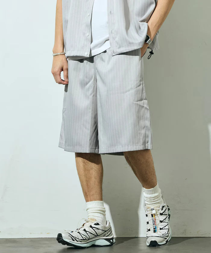 Stripe Easy Wide Shorts / Compatible with Setup