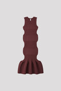 FLUTED SLEEVELESS MERMAID DRESS