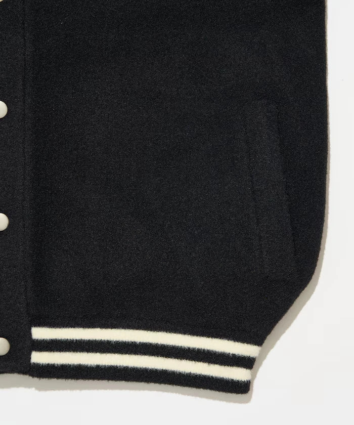 Relaxed Fit Logo Knit Varsity Jacket
