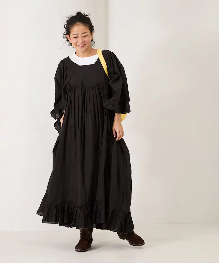 India Square Neck Frilled Dress