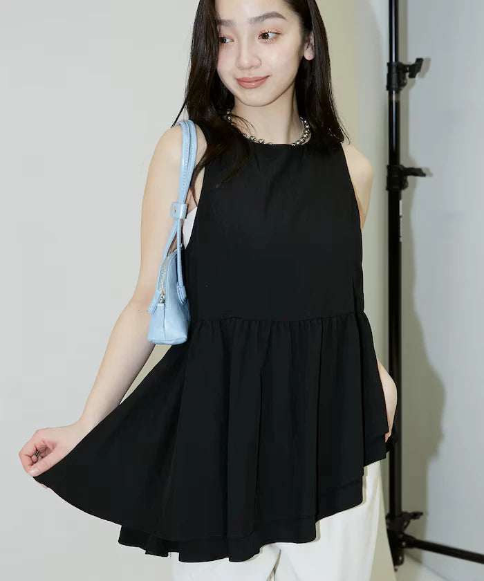 Nylon Washer Asymmetrical Blouse Limited Edition