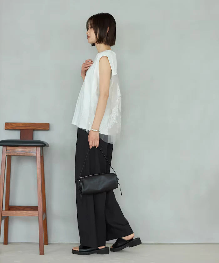 Organic Cotton Tulle Lace Docking Top