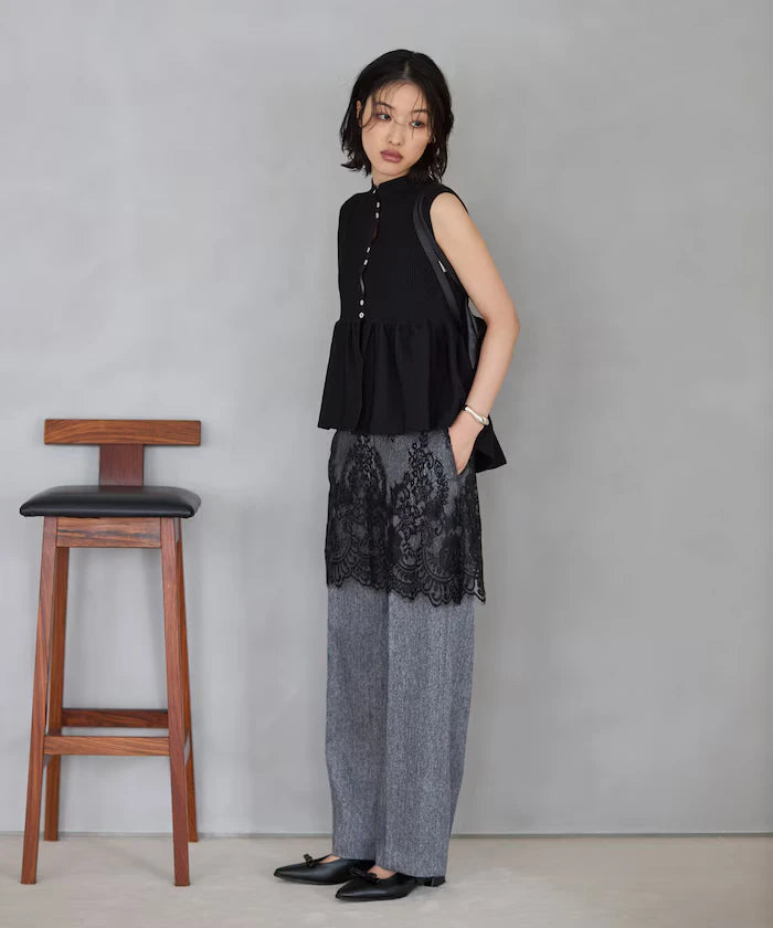 Japan Made Whole Garment Peplum Vest
