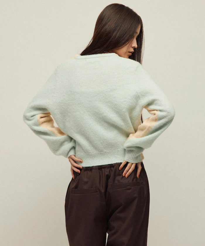 Alpaca Blend Bicolor Knit Pullover