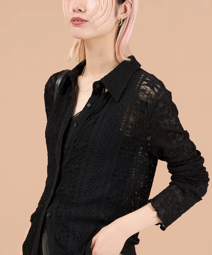Floral Cut Lace Shirt