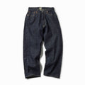 GL42579A / RECYCLED WASTE SUVIN COTTON YARN 14oz. DENIM 5POCKET WIDE PANTS