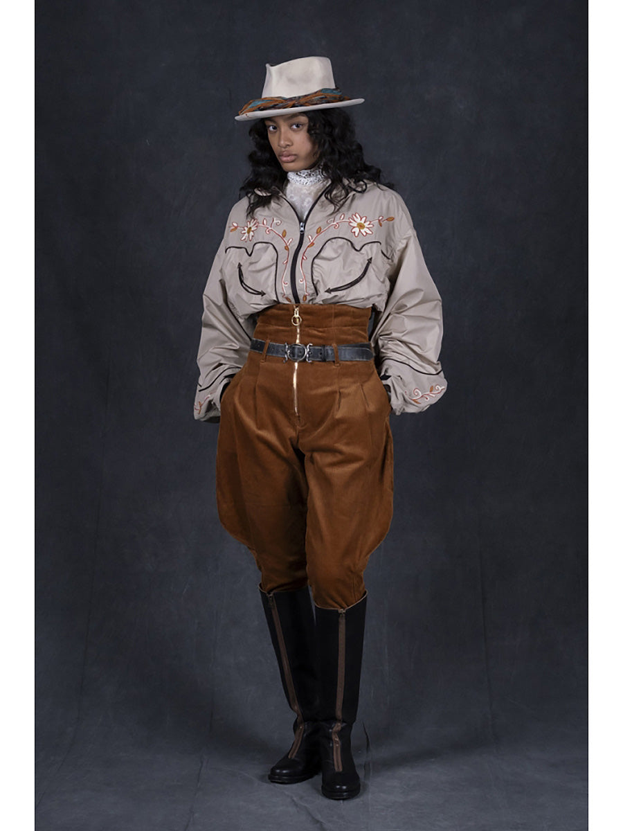 8W corduroy riding pants