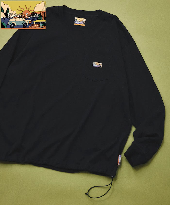 FREAK'S STORE for BEACH & FES Relax Fit One Point Logo Spindle Long Sleeve T-Shirt
