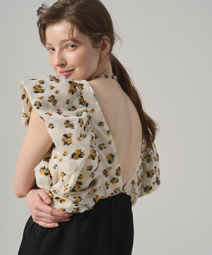 [February 12, 12:00 Release] 2WAY Flower Sheer Jacquard Docking All-in-One