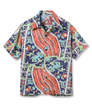 RAYON HAWAIIAN SHIRT “WAIKIKI MAP”