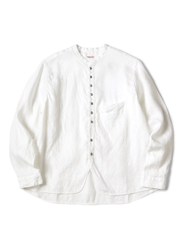 Gauze Linen Herringbone Stand Penny Shirt