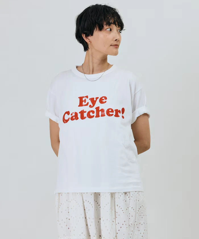 Vintage-Like Used Essence Print T-Shirt
