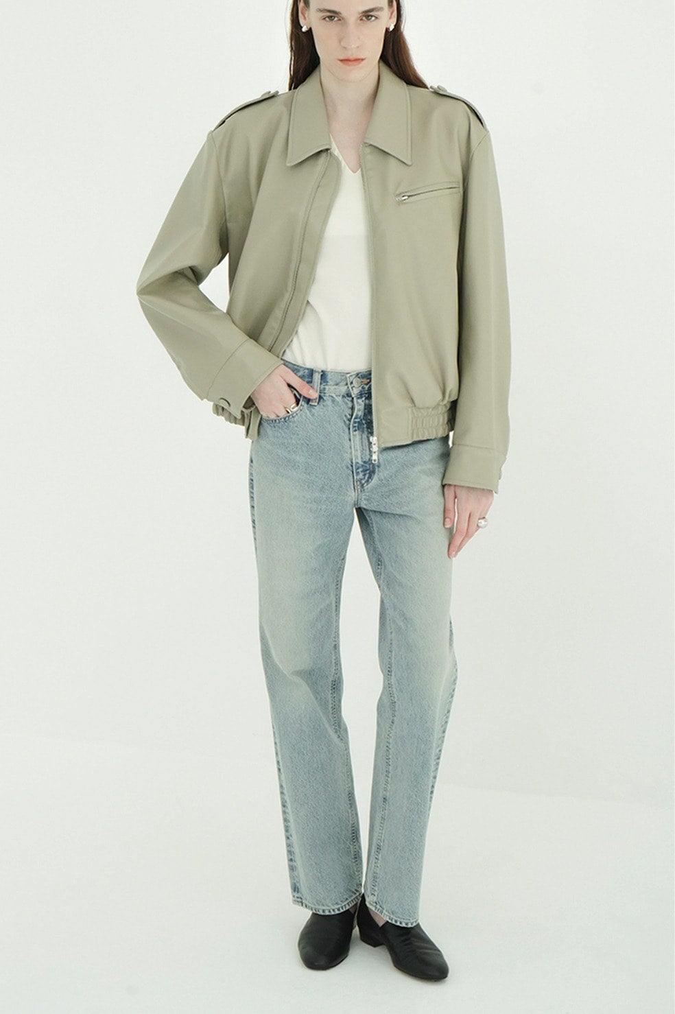 STRAIGHT DENIM PANTS
