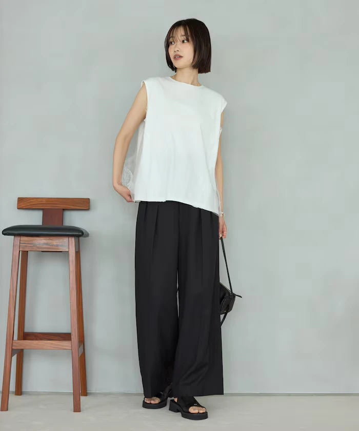 Organic Cotton Tulle Lace Docking Top