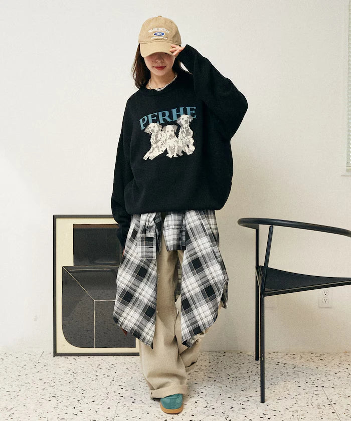 Dalmatian Dog Design Jacquard Knit Limited Edition