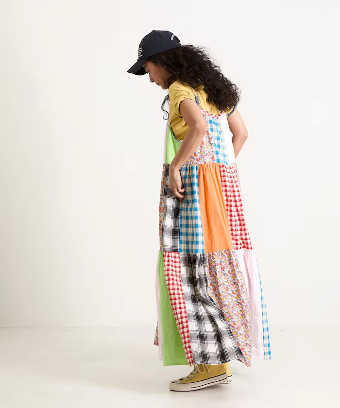 Patchwork Three-Tiered Camisole Dress