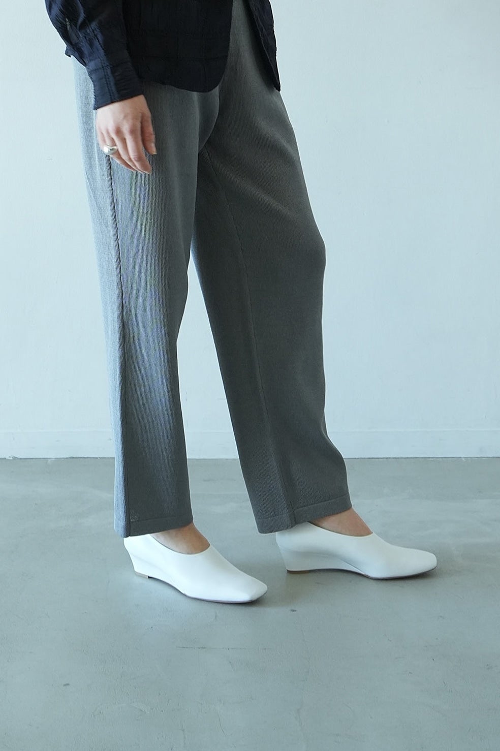 WEDGE SOLE SQUARE PUMPS