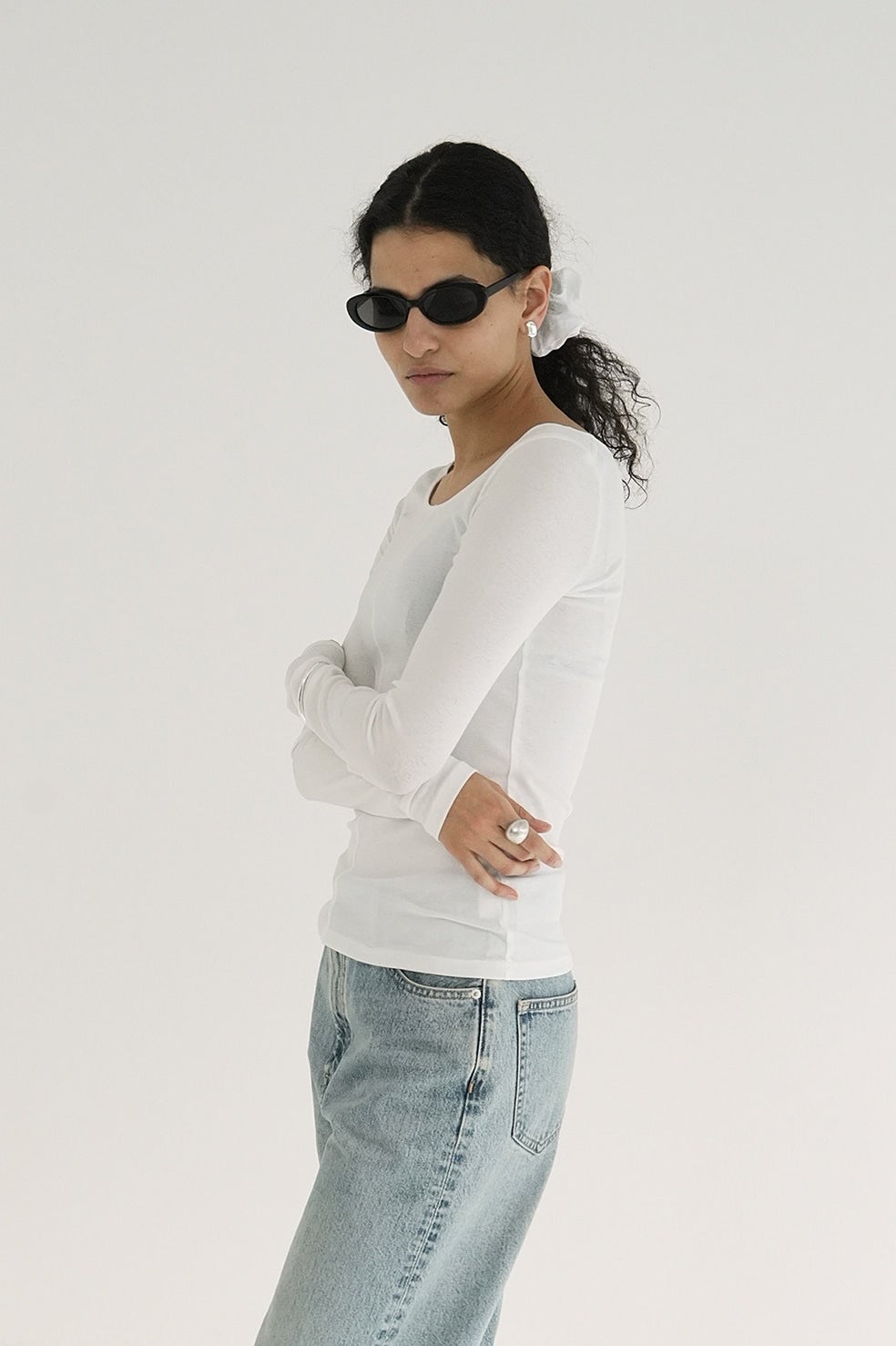 DEEP NECK LADY TOPS