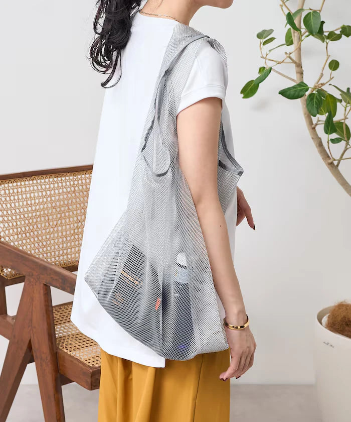 Multiway Frill Shoulder Layered Mesh Bag