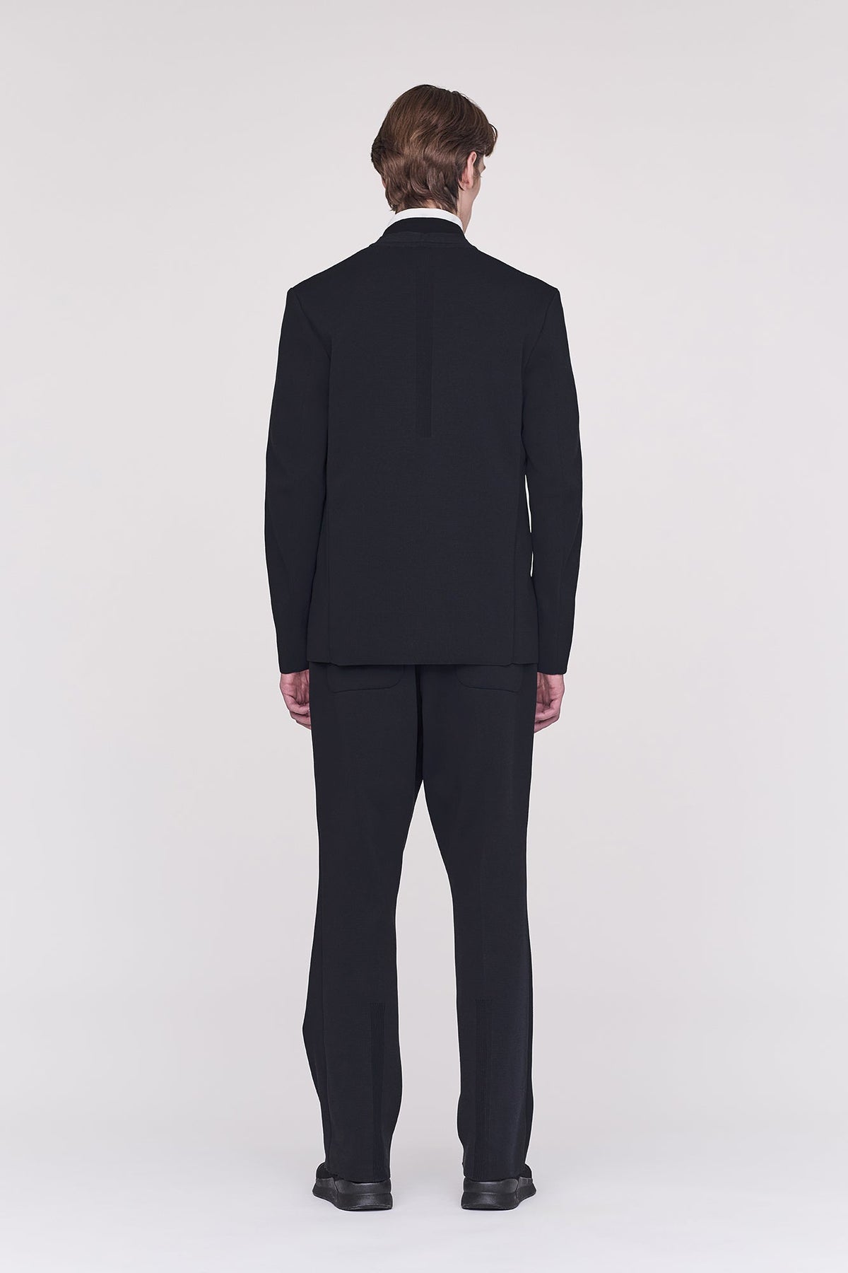 MILAN DOUBLE BREASTED COLLARLESS JACKET