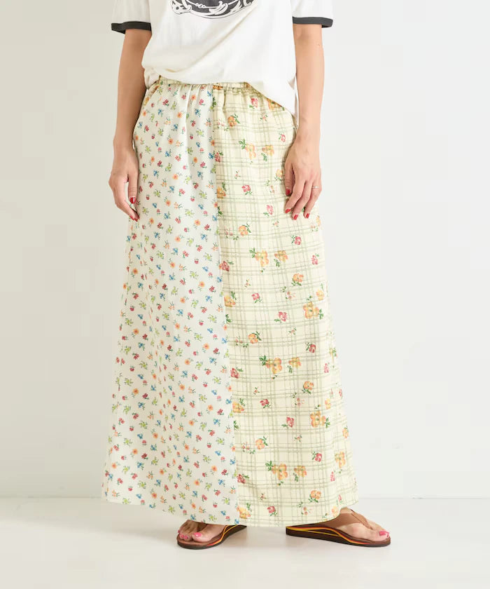 Floral Satin Skirt