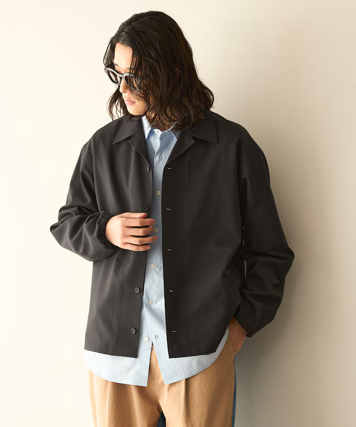 Functional Material Oversized CPO Shirt & Wide Easy Pants Setup / Washable / UV Cut / Quick Dry / Contact Cooling