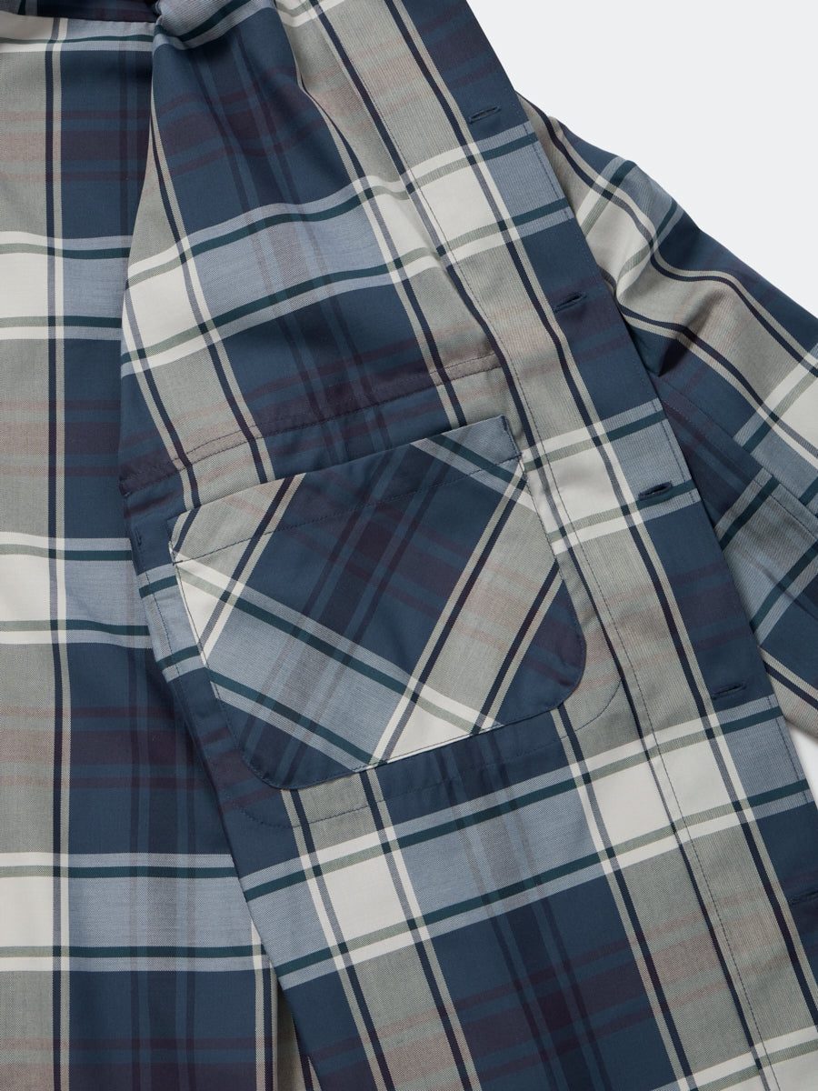 W's TECH SPORTS OPEN COLLAR SHIRT L/S BIG TARTAN