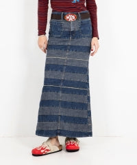 Scratch Denim Mermaid Skirt