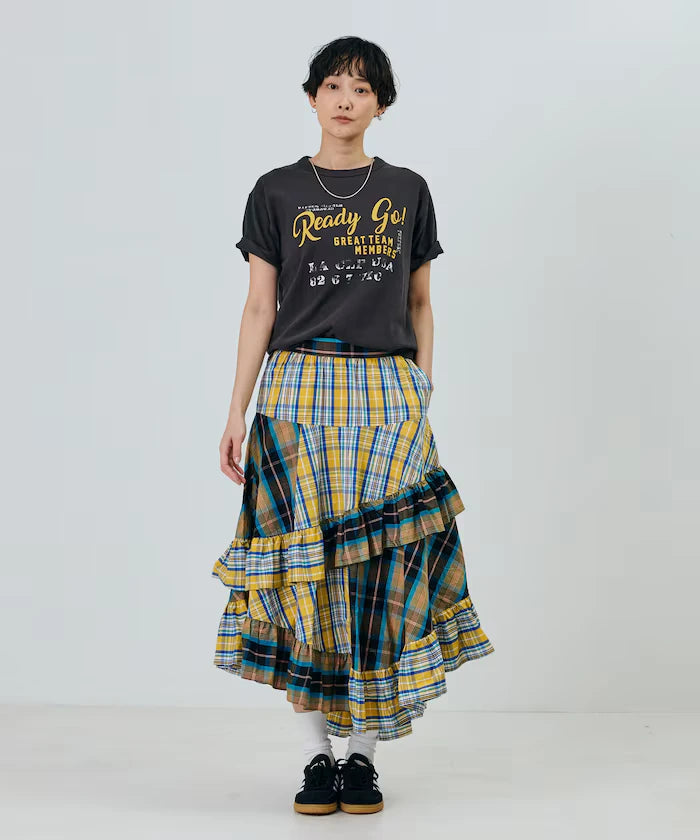 Vintage-Like Used Essence Print T-Shirt