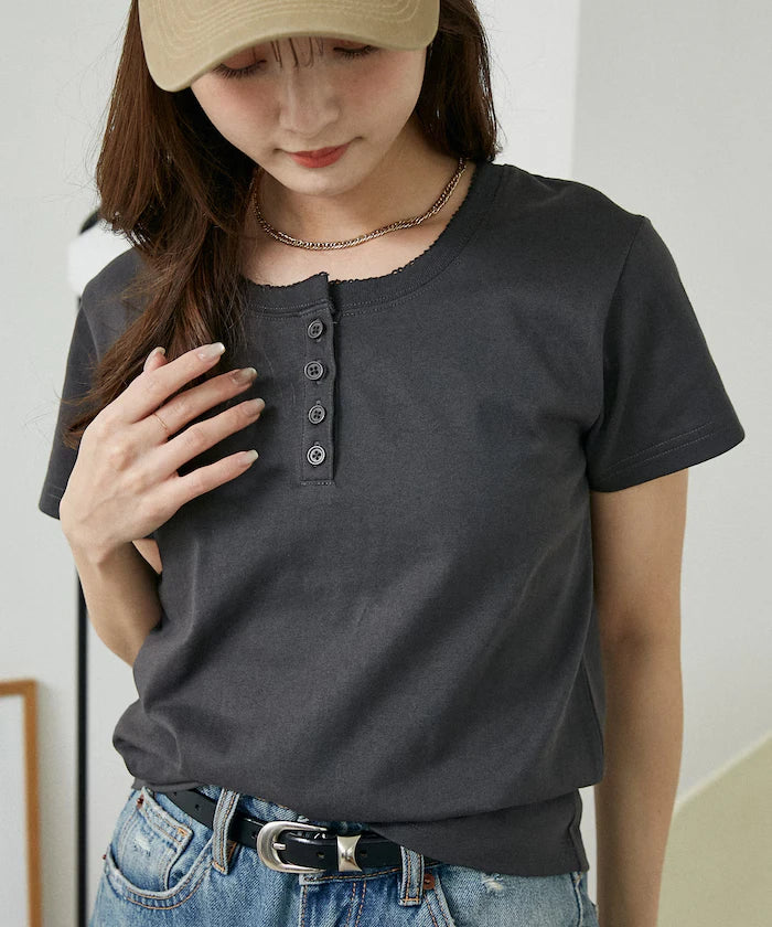 Picot Race Henry Neck T-Shirt Limited Edition