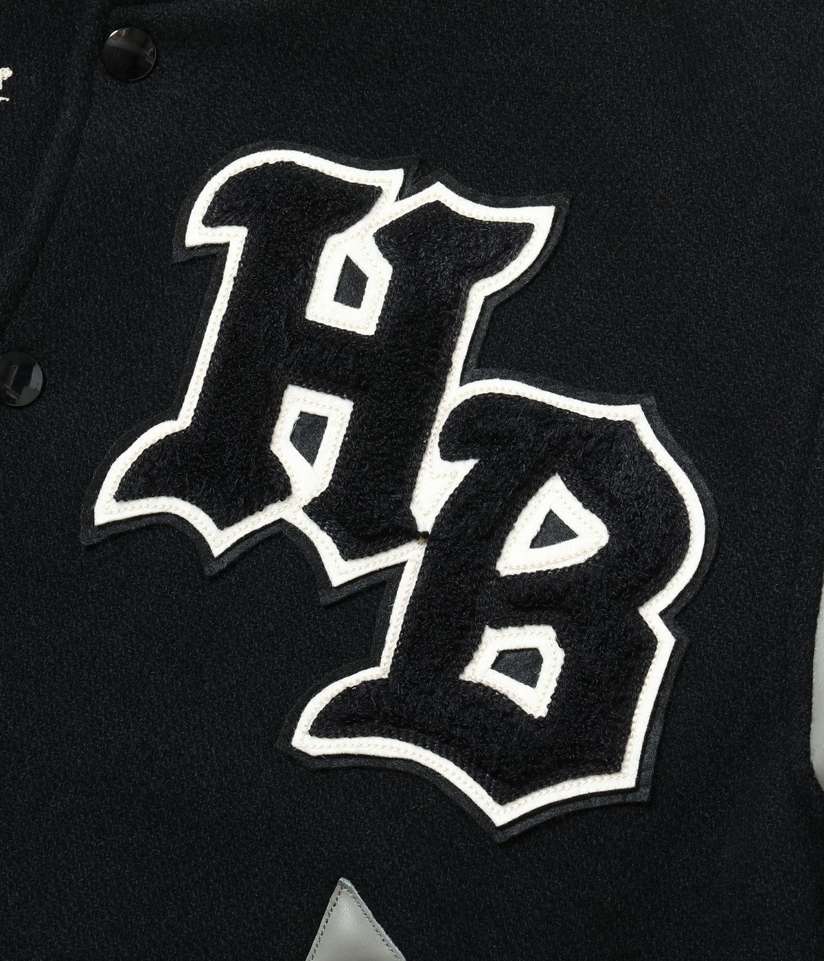 30oz. WOOL MELTON AWARD JACKET “BULLDOGS” (BLACK)