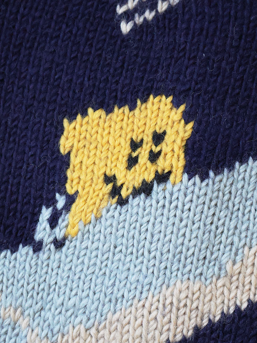 Hand Knit PECKISH TROUT ZIP Bolero
