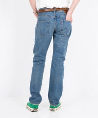 Square Window Remake Slim Straight Denim Pants