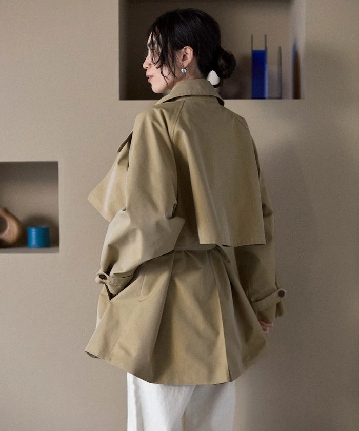 T/C Chambray Short Trench Coat