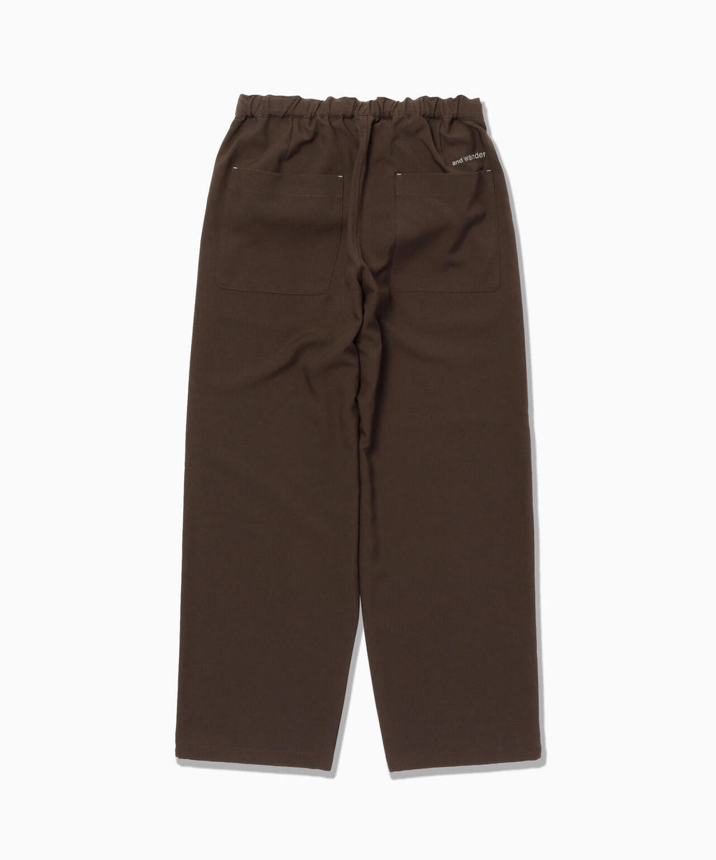 PE melange twill wide pants