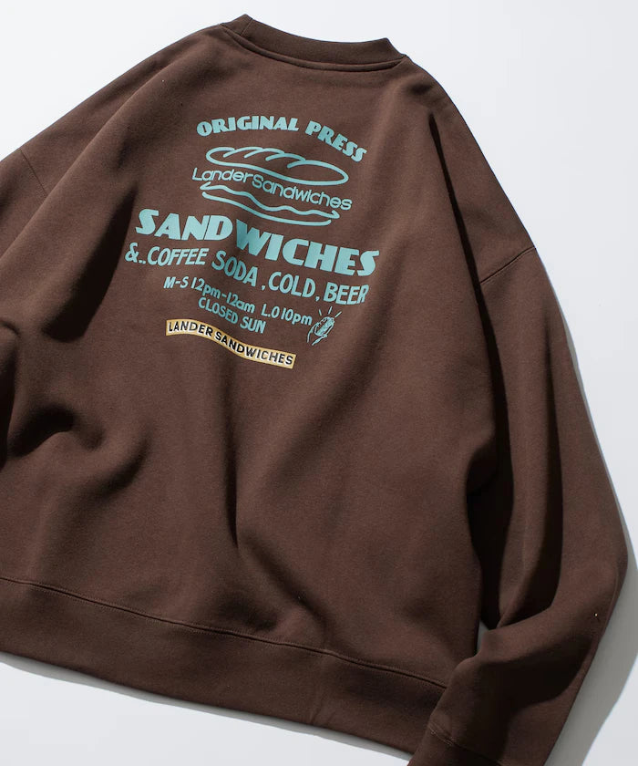 LANDER SANDWICHES×FREAK'S STORE/ Lander Limited Edition Big Silhouette Back Print Crewneck Sweat 【Limited Release】