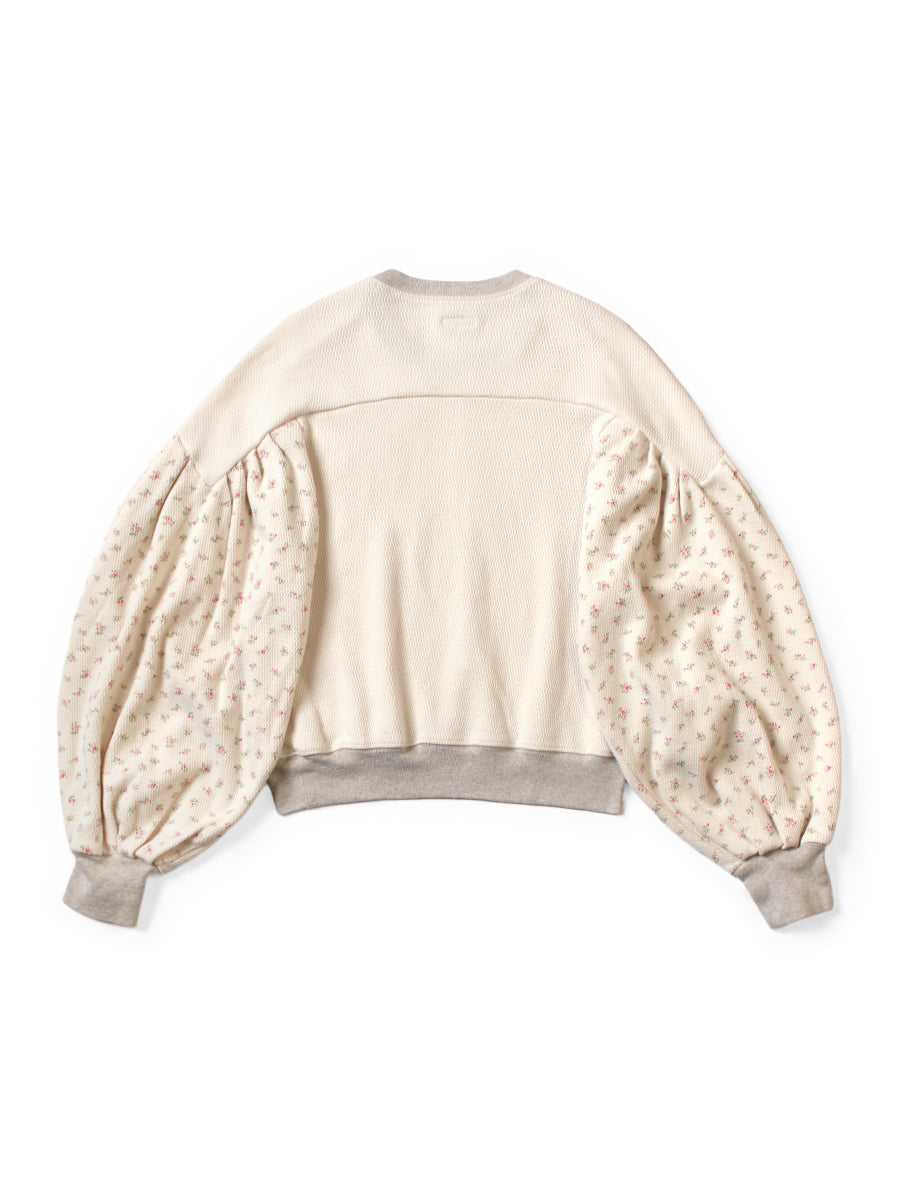 Waffle Jersey Small Flower pt 2TONE Buffon Sleeves...