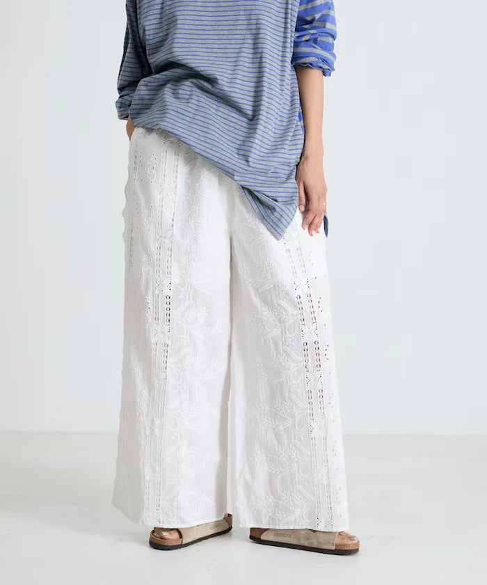 Cutwork Embroidered Easy Pants