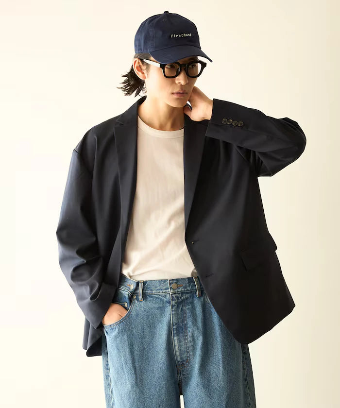 Sleeve-Contrast Tailored Jacket / Relaxed Fit