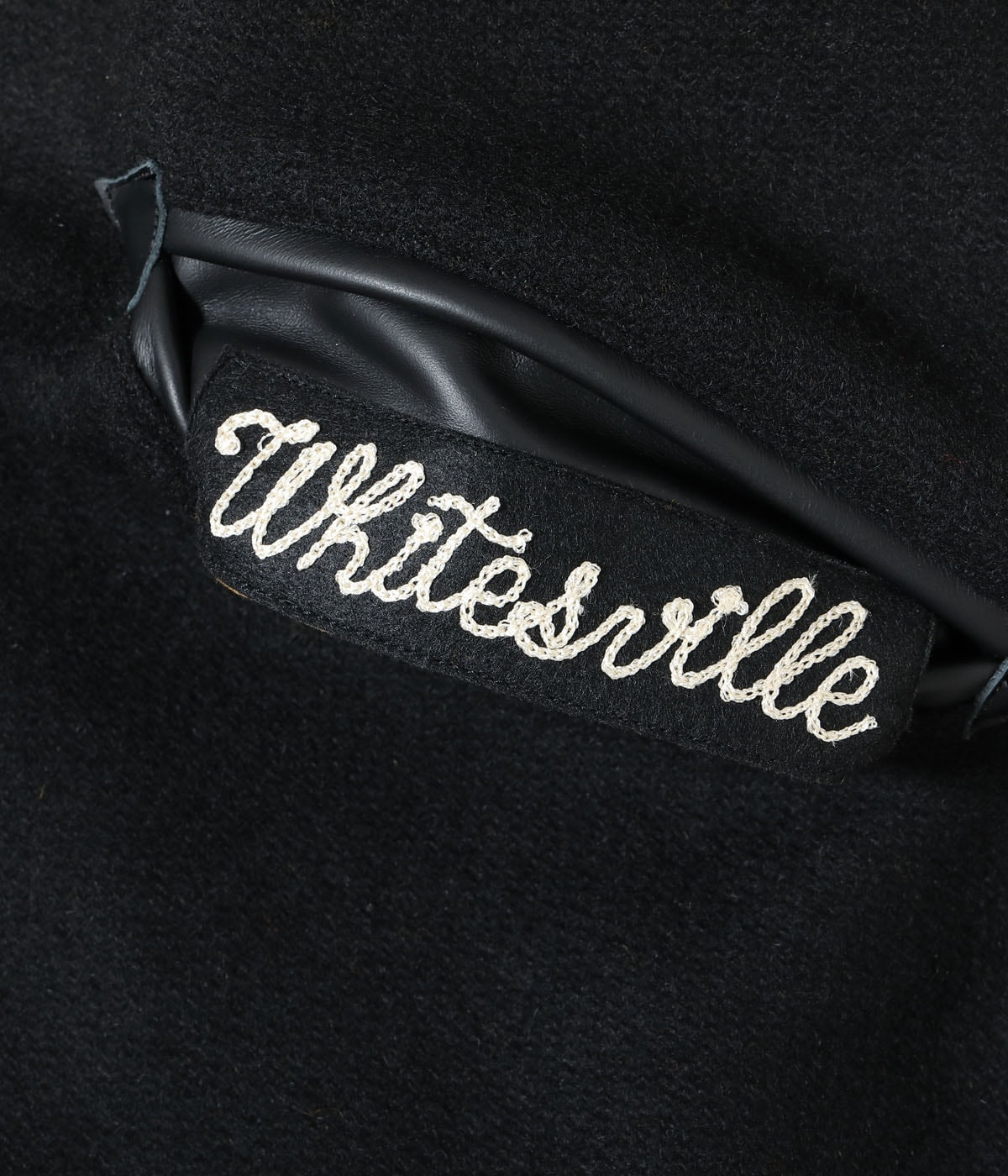 30oz. WOOL MELTON AWARD JACKET “POLAR BEAR” (BLACK)