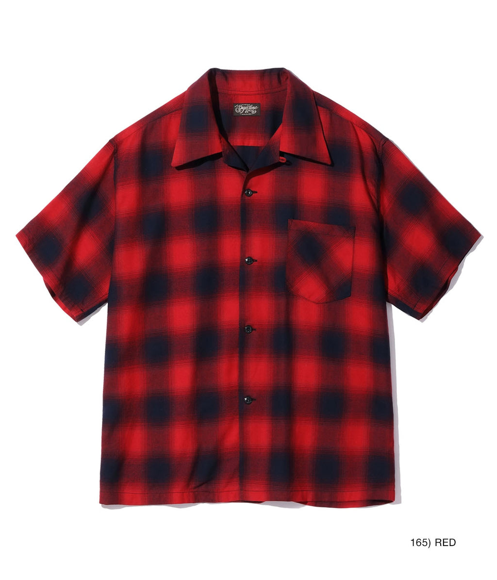 RAYON OMBRE CHECK OPEN SHIRT