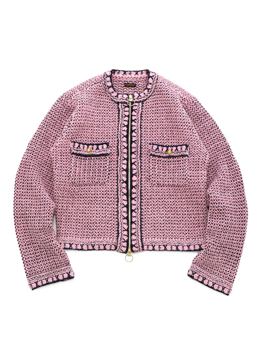 5G Knit Zip Cava Cardigan