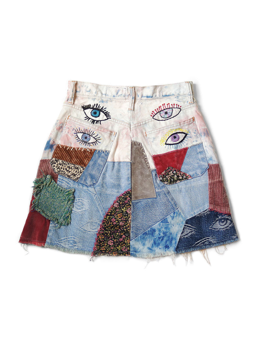 14oz Denim Tie-Dye Mini Skirt (SPEAKEASY Remake...)