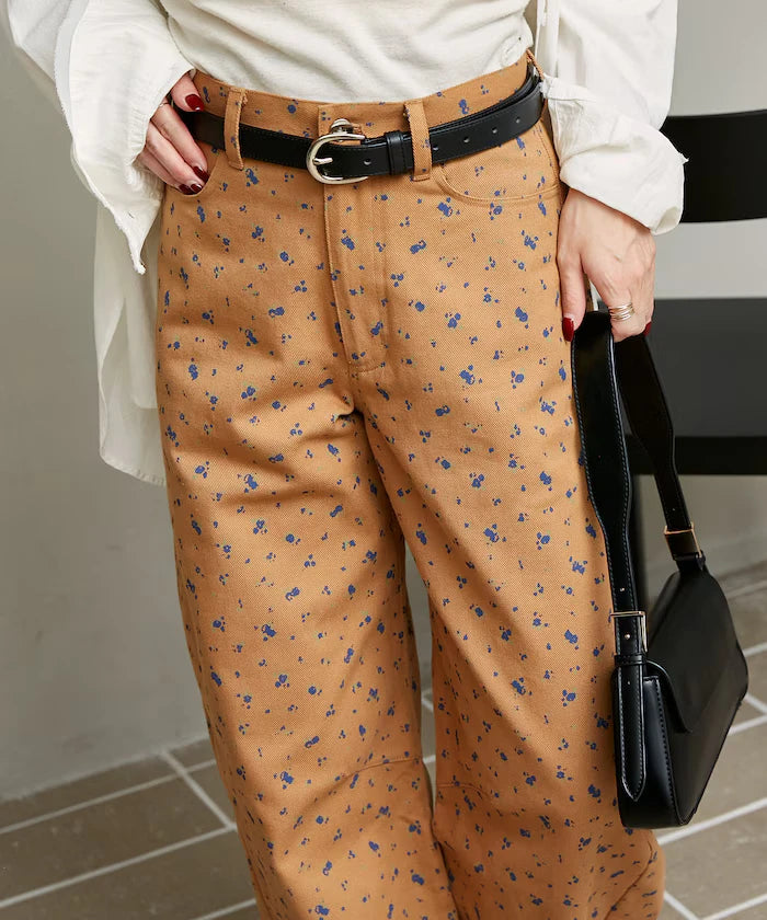Floral Print Curved Pants Limited Edition