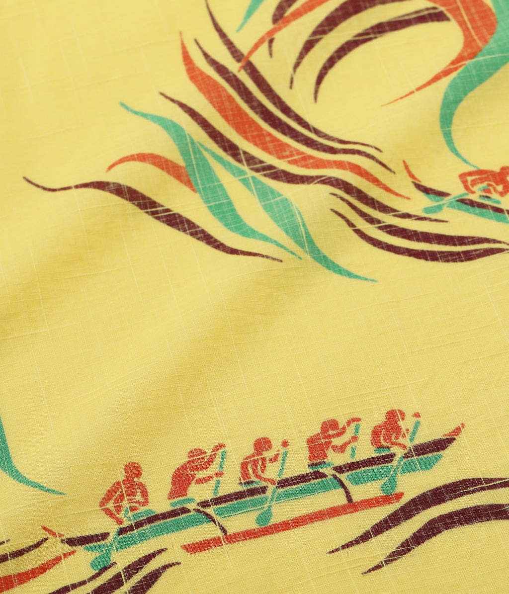 Cotton Linen Slubyarn Hawaiian Shirt “Hawaiian Paddle”