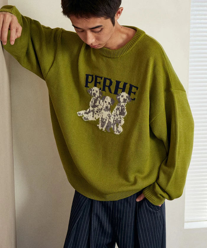 Dalmatian Dog Design Jacquard Knit Limited Edition