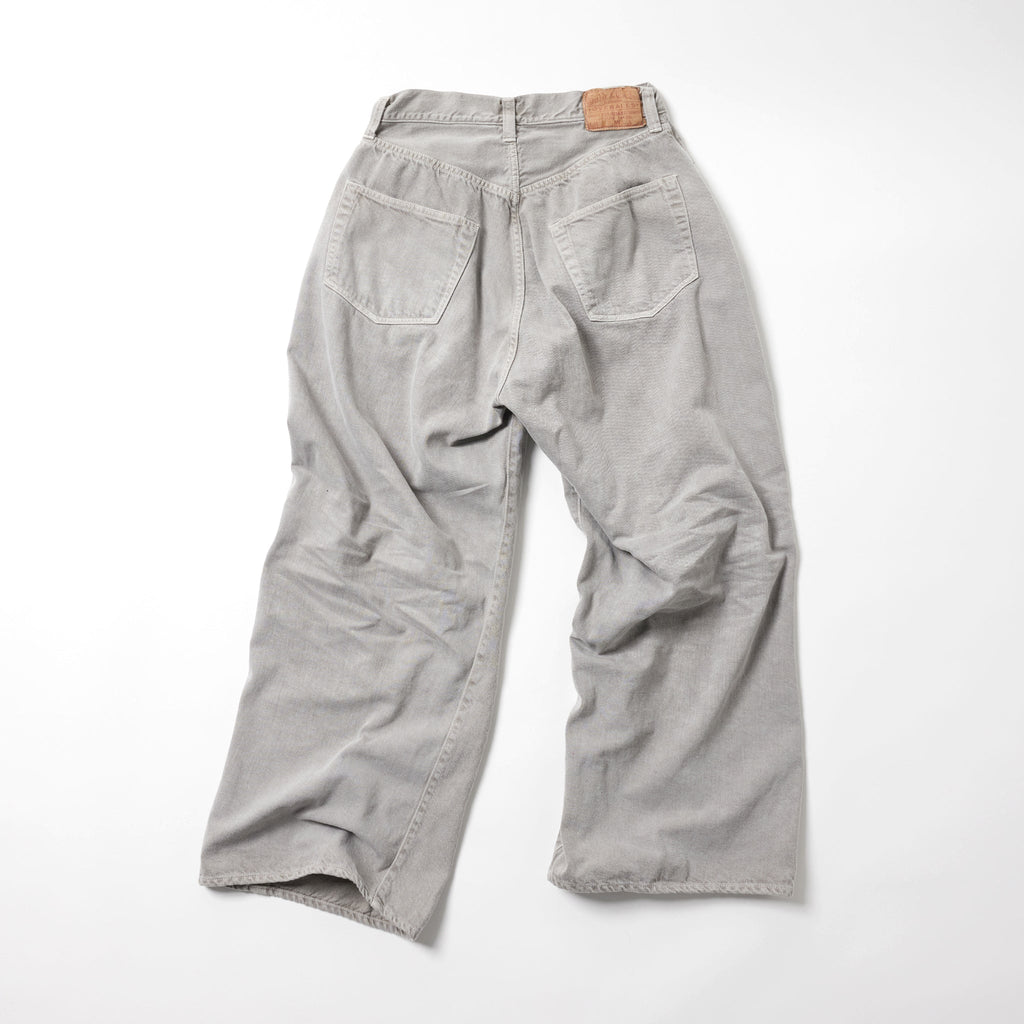 GL42622H / RECYCLED WASTE SUVIN COTTON YARN 11.5oz. DENIM 5POCKET BAGGY PANTS VINTAGE WASHED