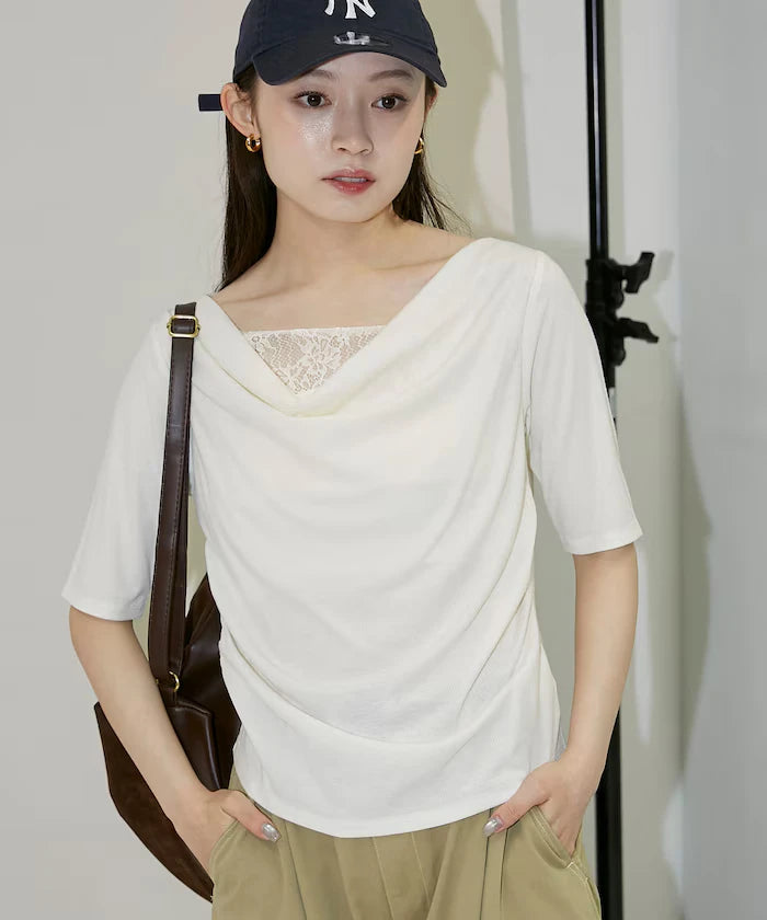 Race Layered Tereko Draped T-Shirt Limited Edition